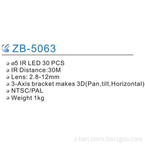 Vandal-proof Dome Camera with 1/3-inch Sony Dual-speed Scanning CCD and 700TVL Resolution